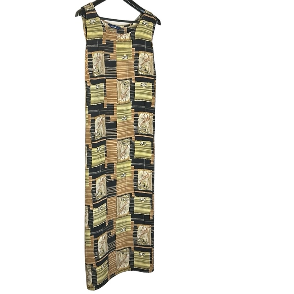 Penningtons women’s‎ 16 sleeveless dress safari tropical elephant print maxi